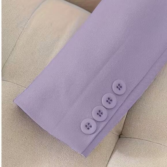 NWT ~ Women's 2 Piece Violet Purple Lined Business Pant Suit & Belt ~ Size XL - Picture 4 of 5